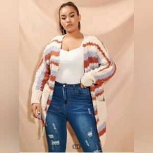 Color Block Dual Pocket Cardigan